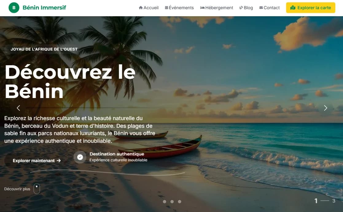 Plateforme de découverte culturelle du Bénin