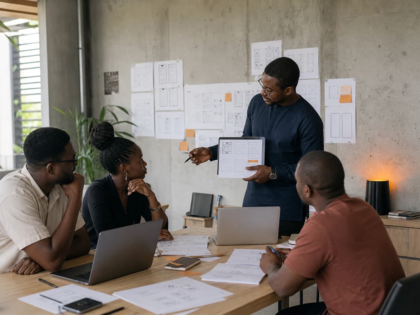 Équipe Africodlab en atelier de conception de produits numériques à Abomey-Calavi