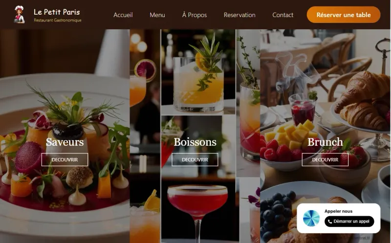 Site restaurant Le Petit Paris